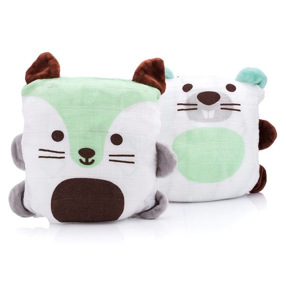 ubbi Kuscheltier 2in1 Planket Buddies - Beaver & Fox