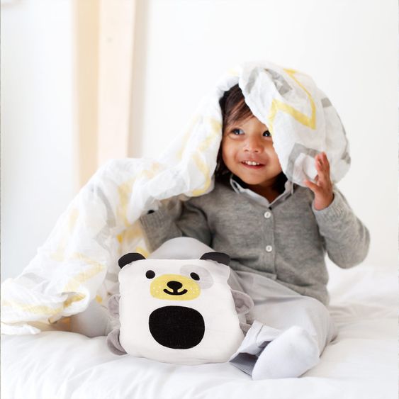 ubbi Musselin Decke & Kuscheltier Buddies 2in1 - Cat & Dog