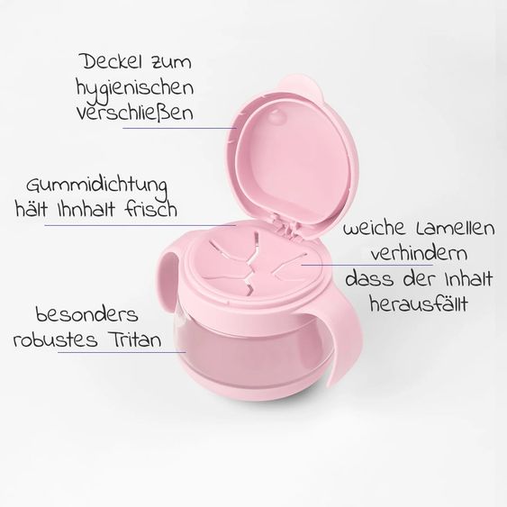 ubbi Snack container - Tweat - Blush Pink