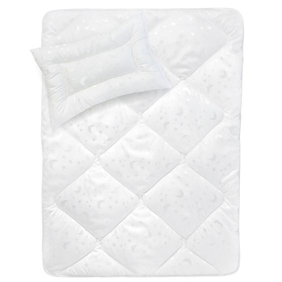 Urra Steppbett-Set Mond & Sterne 100 x 135 + 40 x 60 cm