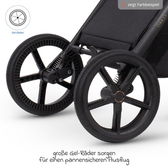 Venicci 2in1 Kombi-Kinderwagen Claro bis 22 kg mit Babywanne, Sportsitz, Teleskopschieber, Liegeposition inkl. Regenschutz, Beindecke & Wickeltasche mit Wickeunterlage - Forest