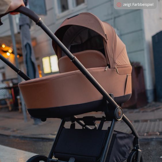 Venicci 2in1 Kombi-Kinderwagen Claro bis 22 kg mit Babywanne, Sportsitz, Teleskopschieber, Liegeposition inkl. Regenschutz, Beindecke & Wickeltasche mit Wickeunterlage - Forest