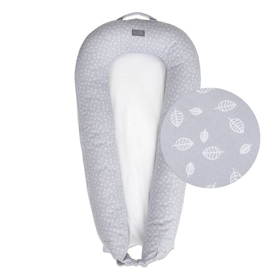 Vinter & Bloom Babynest Nordic Leaf Sleep Nest - Gentle Blue
