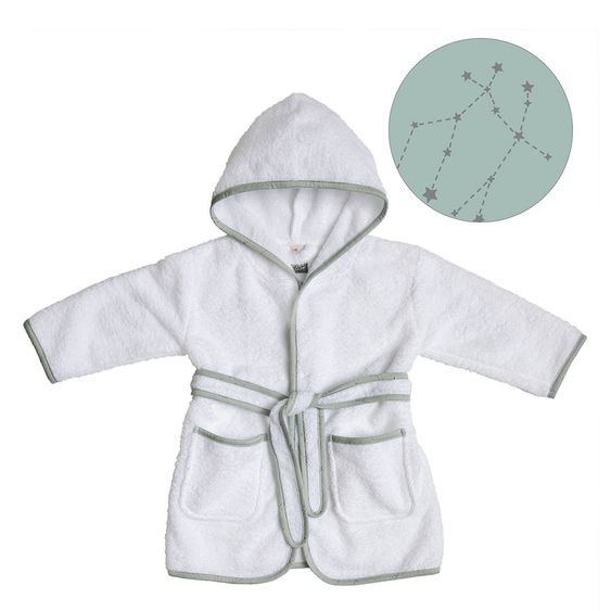 Vinter & Bloom Bademantel Northern Lights Bathrobe - White / Green