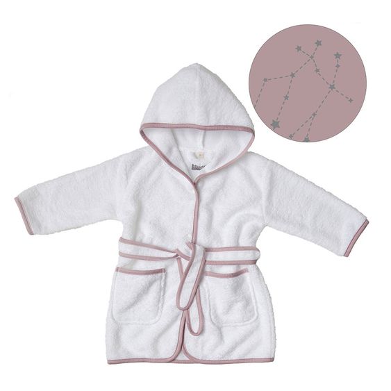 Vinter & Bloom Bademantel Northern Lights Bathrobe - White / Pink