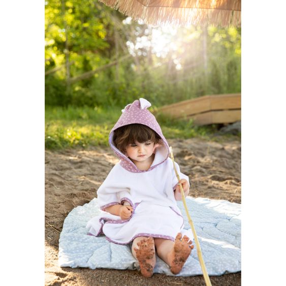 Vinter & Bloom Bath Poncho - Nordic Leaf - Soft Pink