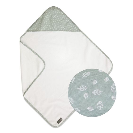 Vinter & Bloom Nordic Leaf Hooded Towel - Mild Green