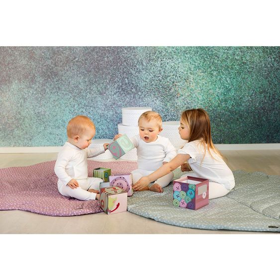 Vinter & Bloom Krabbeldecke - Nordic Leaf - Soft Pink