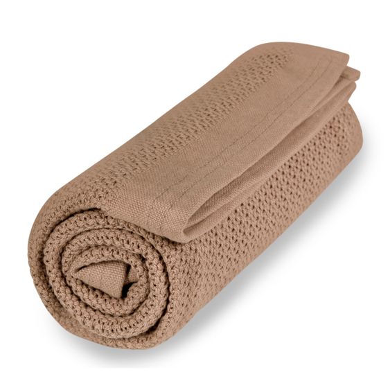 Vinter & Bloom Kuscheldecke - Soft Grid - Almond Beige