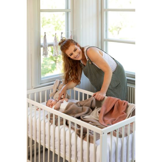 Vinter & Bloom Kuscheldecke - Soft Grid - Blush Rose