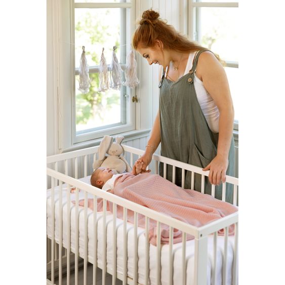 Vinter & Bloom Kuscheldecke - Soft Grid - Cloud Pink