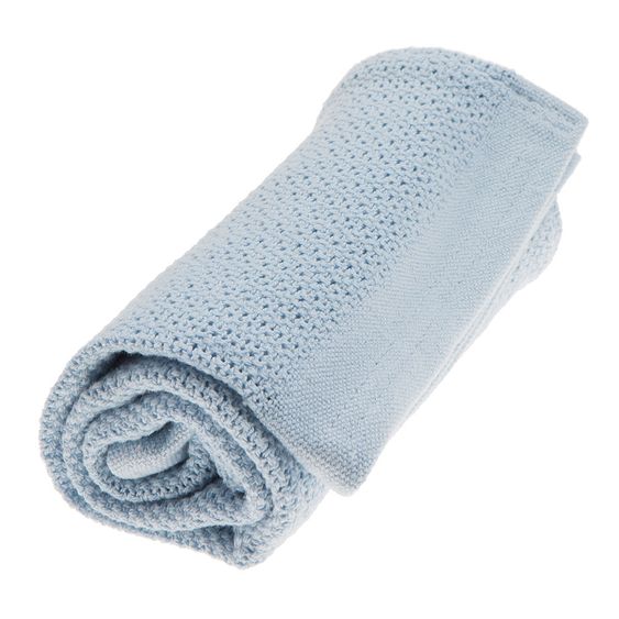 Vinter & Bloom Snuggle blanket Soft Grid - True Blue