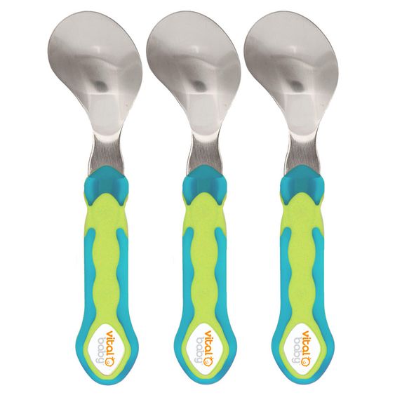 Vital Innovations Löffel 3er Pack ergonomisch - Blau Grün