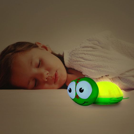 Vital Innovations Nachtlicht Babyzoo mit Zeitschaltuhr - Schildkröte Gelb Grün