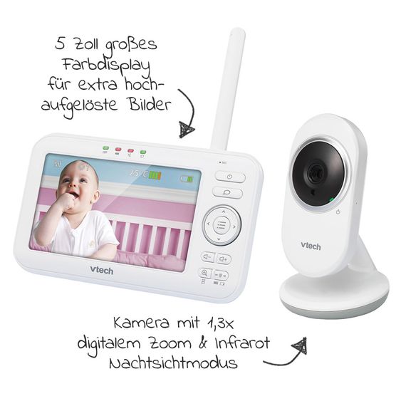 Vtech Video-Babyphone Babymonitor VM5252 - 5 Zoll