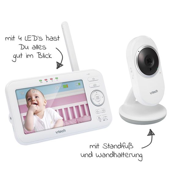 Vtech Video-Babyphone Babymonitor VM5252 - 5 Zoll