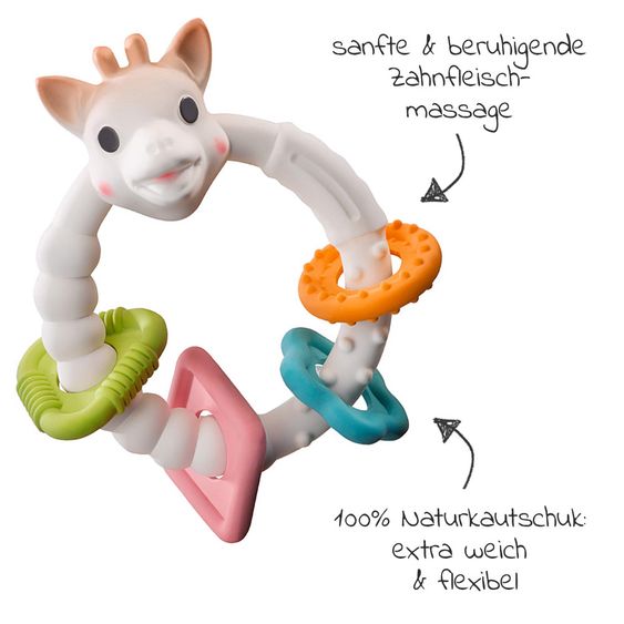 Vulli Beißring aus Naturkautschuk - Sophie la girafe® So Pure - Colorings