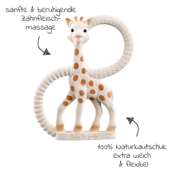 Vulli Anello per dentizione in gomma naturale - Sophie la girafe® So Pure - extra morbido