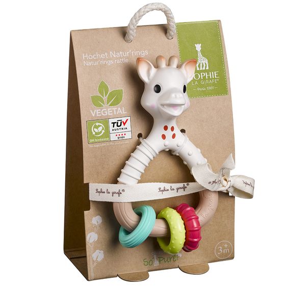 Vulli Spiel-Rassel aus Pflanzenstärke - Sophie la girafe® So Pure - Natur'rings