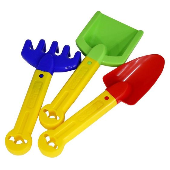 Wader 3-tlg. Set Schaufel, Rechen + Kelle
