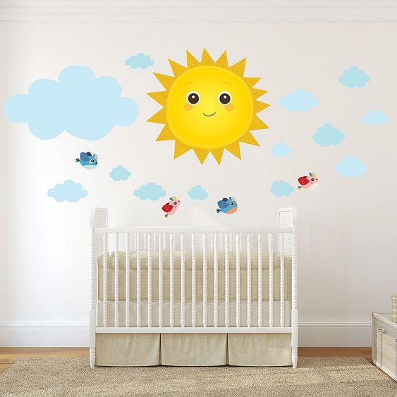 Wallies Set di adesivi murali da 21 pezzi - Baby Sunshine