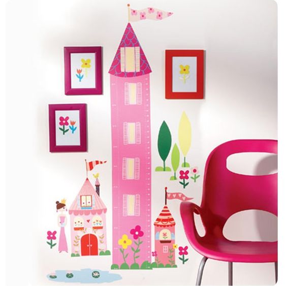 Wallies Wandaufkleber Messlatte - Prinzessin