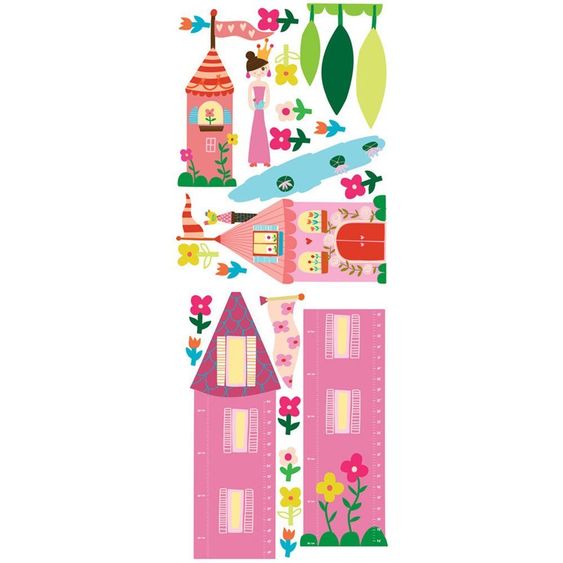 Wallies Wandaufkleber Messlatte - Prinzessin