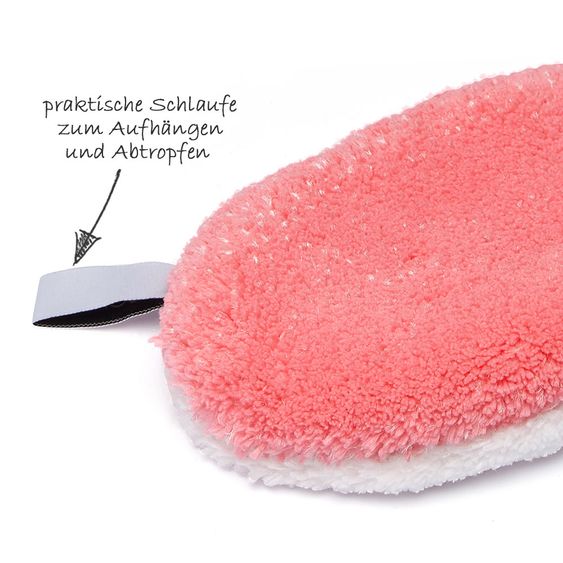 Waschies Waschpads waschies 15 x 10 cm - 3er Set - Pink / Weiß