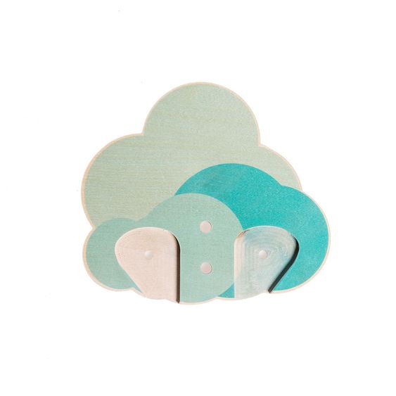 Wenabry Garderobe Wolke - ohne Haken - Blau