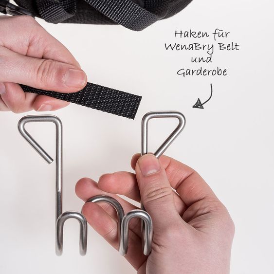 Wenabry Set: Gürtel, Täschchen und Garderobe - Baum - Schwarz Braun Grün
