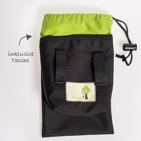 Wenabry Set: Gürtel, Täschchen und Garderobe - Baum - Schwarz Braun Grün