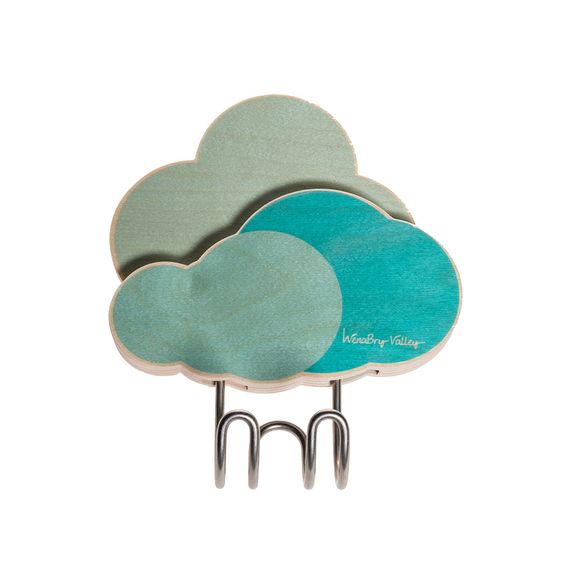 Wenabry Set: Gürtel, Täschchen und Garderobe - Wolke - Schwarz Blau Grün