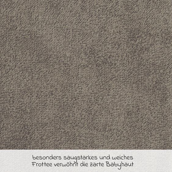 Wörner 2-pc. Bath Set - Hooded Bath Towel & Wash Mitt - Sheep - Greige Light Brown