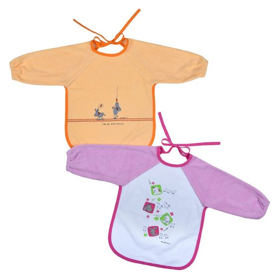 Wörner Set of 2 sleeve bib back foil 34 x 68 cm - girls