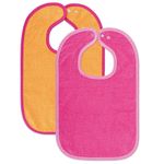Set of 2 giant bibs with press studs - Dahlie Rosenpink