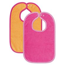 Set di 2 bavaglini giganti con bottoni a pressione - Rosa Dahlia