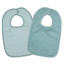 2pcs Set Giant Bibs with press studs 30 x 45 cm - Mint