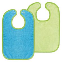 Set di 2 bavaglini giganti con bottoni a pressione - Ocean Lime