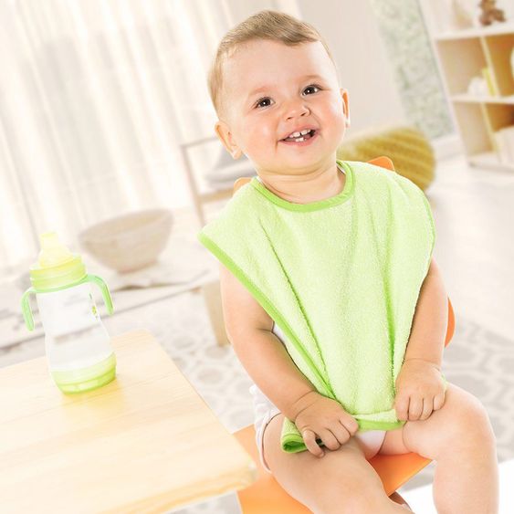 Wörner Set of 2 giant bibs with press studs - Ocean Lime