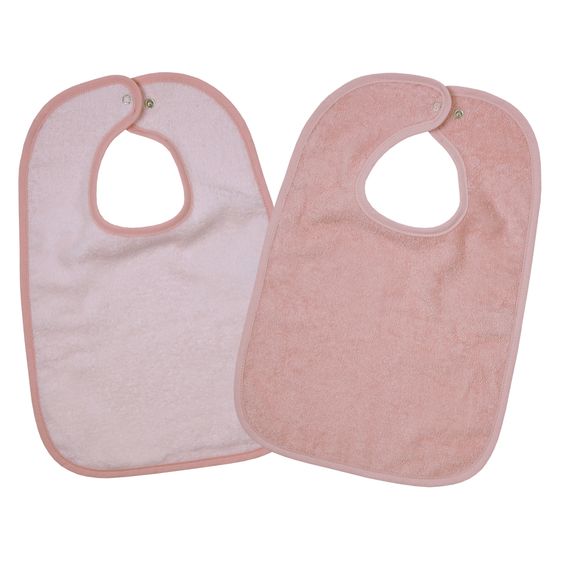 Wörner 2er Set Riesen-Lätzchen mit Druckknöpfen 30 x 45 cm - Rosa