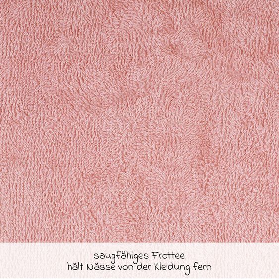 Wörner Set de 4 Bavoirs Géants avec Boutons-Pression 30 x 45 cm - Rose Menthe