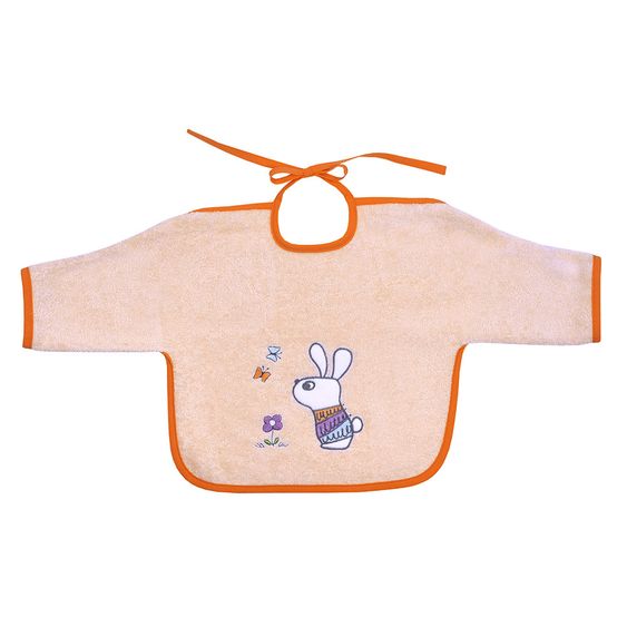 Wörner Ärmel-Lätzchen GOTS - Hase - Apricot