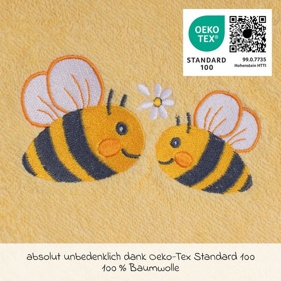 Wörner Bavaglino con maniche - Ricamo Api - Giallo