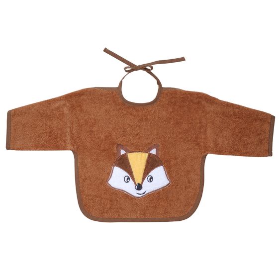 Wörner Ärmel-Lätzchen - Stickerei Fuchs - Hellbraun