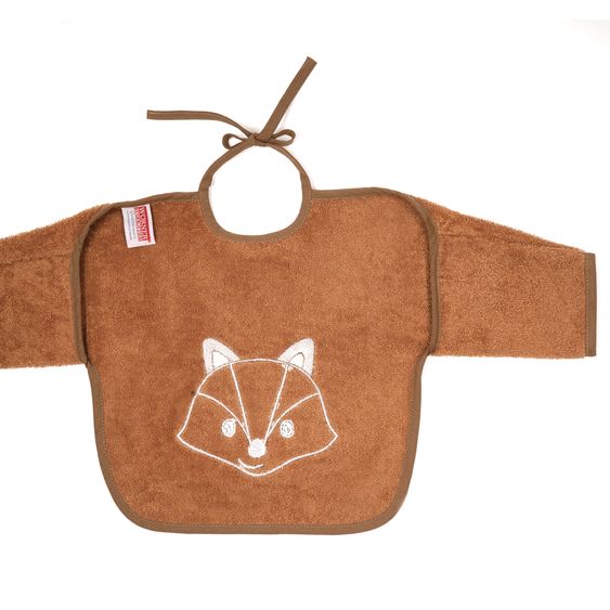 Wörner Ärmel-Lätzchen - Stickerei Fuchs - Hellbraun