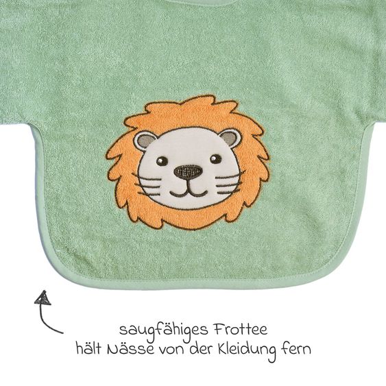 Wörner Bavaglino con maniche - Ricamo Leone - Helloliv