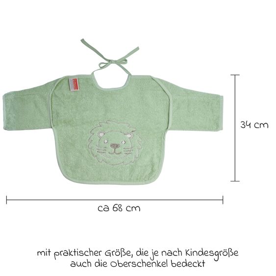 Wörner Bavaglino con maniche - Ricamo Leone - Helloliv