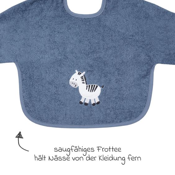 Wörner Sleeve Bib - Embroidery Zebra - Dark Blue