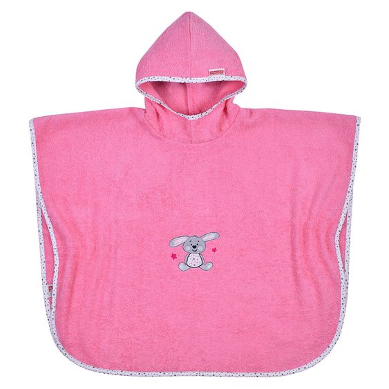 Wörner Bade-Poncho 75 x 120 cm - Hase - Bubblegum