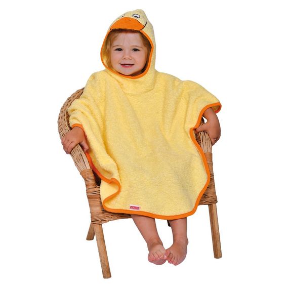 Wörner Bade-Poncho 75 x 60 cm - Ente - Gelb